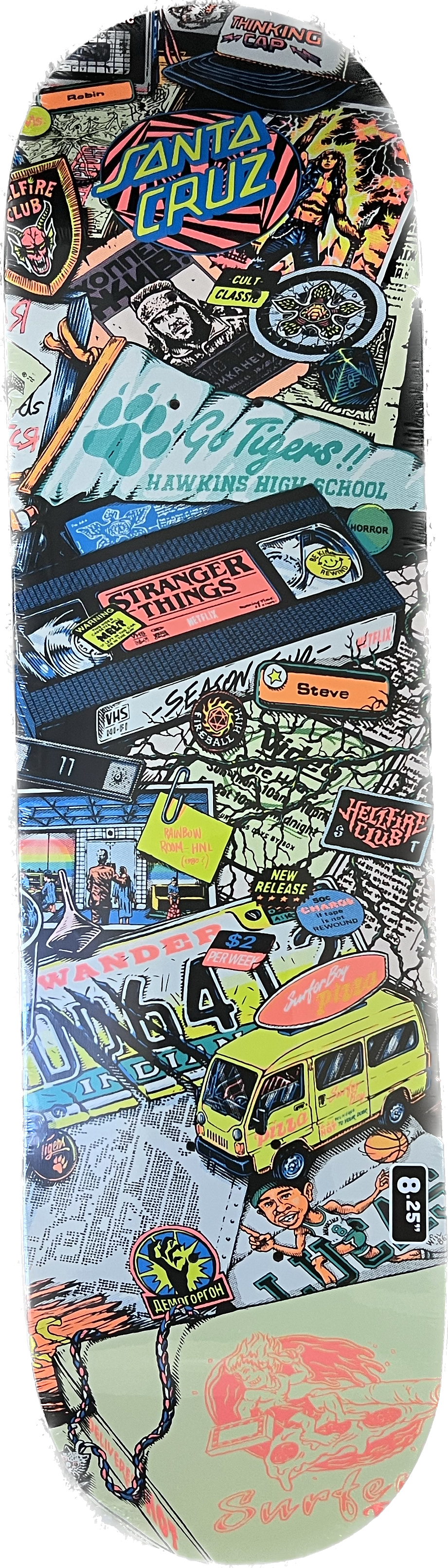 Santa Cruz X Stranger Things Skateboard Deck Season 4 Hellfire Club Edition