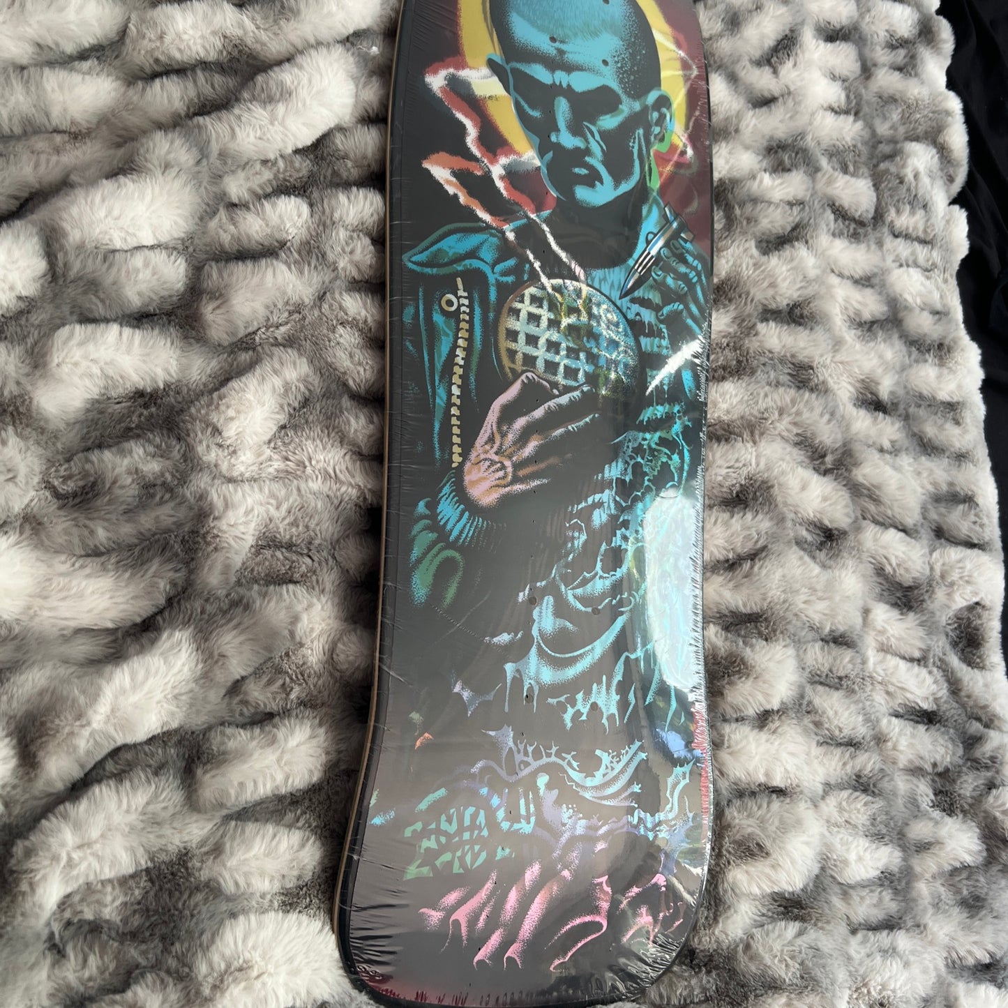 Stranger Things Jeff Kendall Eleven Halo graphic Santa Cruz Skateboard Deck