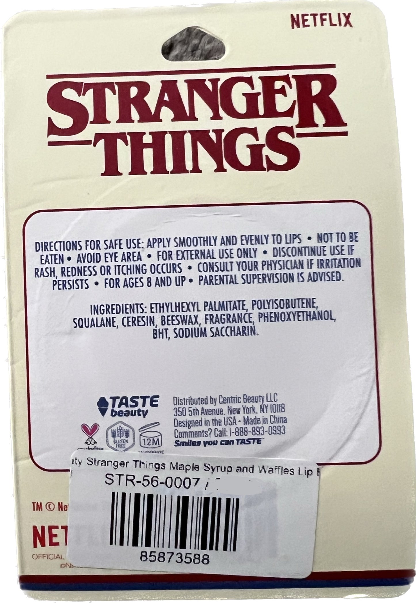 Stranger Things maple syrup and butter lip balm