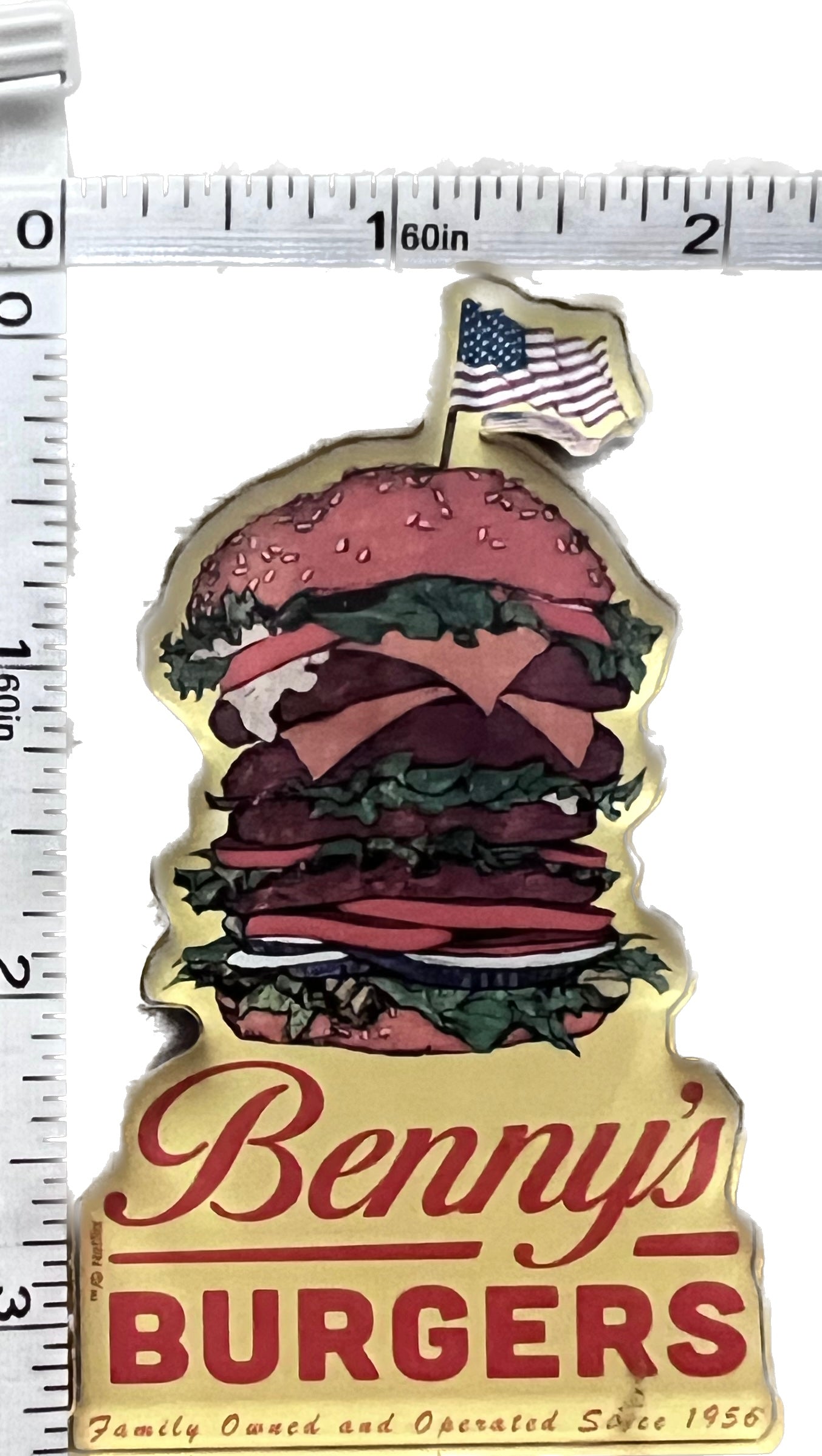 Benny’s burgers refrigerator magnet