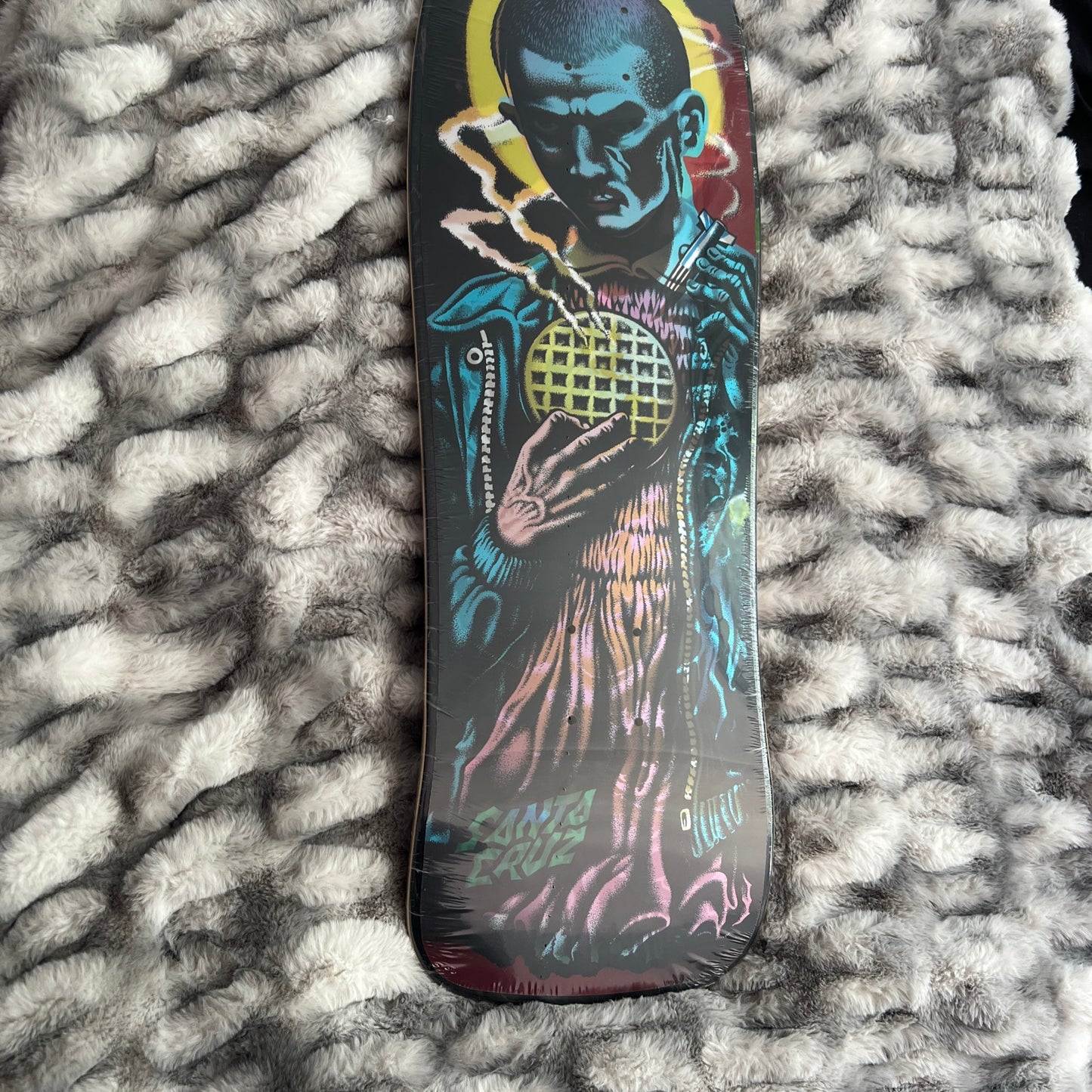 Stranger Things Jeff Kendall Eleven Halo graphic Santa Cruz Skateboard Deck